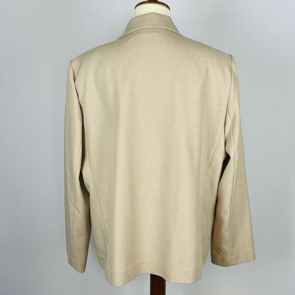 Alfred Dunner Beige Blazer Sz 18 Office Career Mature Capsule Neutral Staple - Picture 4 of 6